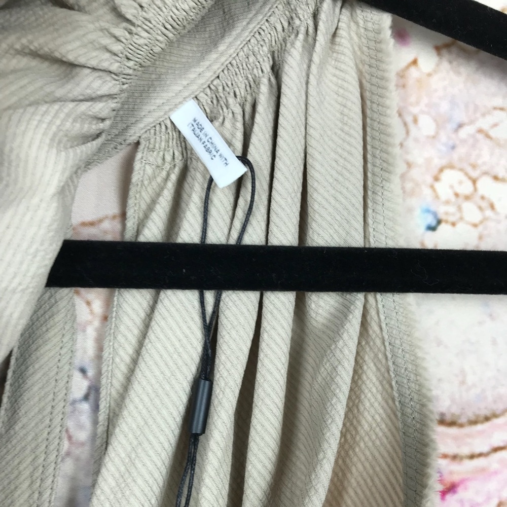 Helmut Lang back tie halter neck pleated blouse S - Picture 6 of 8